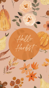 Beige Orange Aquarell Elegant Hallo Herbst Kürbis Jahreszeit Handy Hintergrundbild